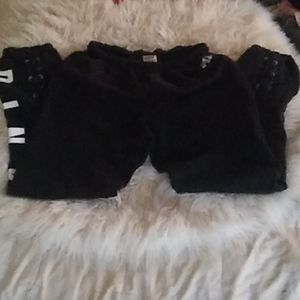 VS Pink lace up sweatpants!